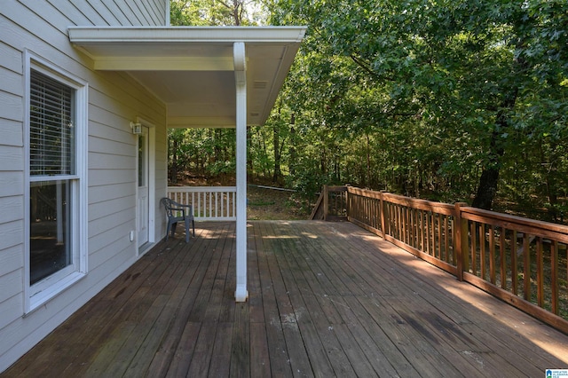 view of wooden deck