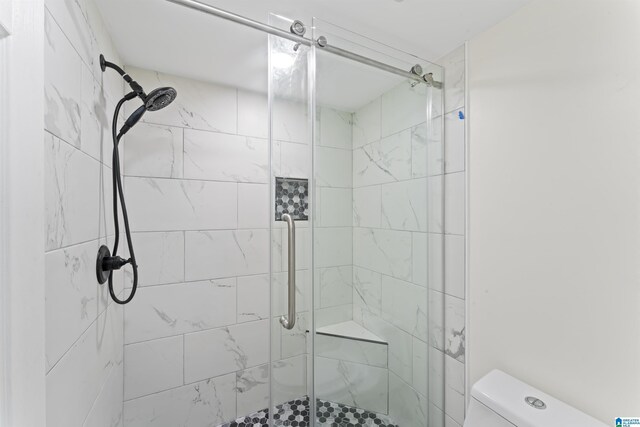 2825 Cahawba Trl, Birmingham, AL 35243 - bathroom with toilet and a stall shower
