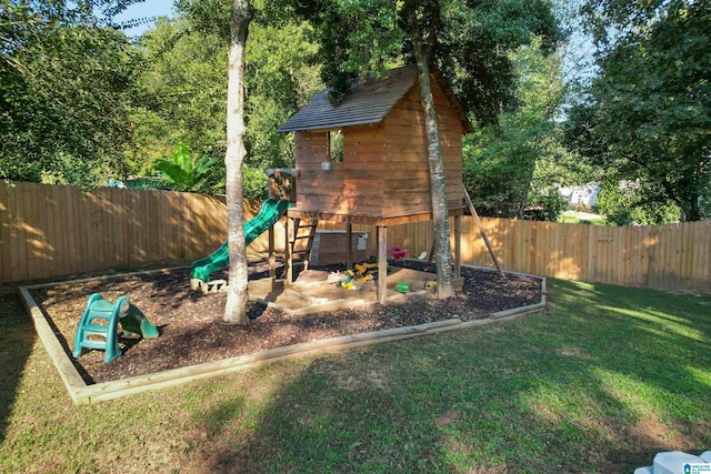 exterior space featuring a playground