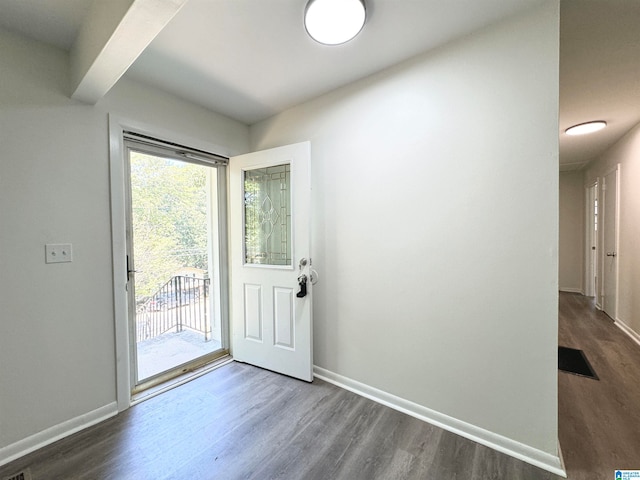 entryway featuring dark hardwood / wood-style floors