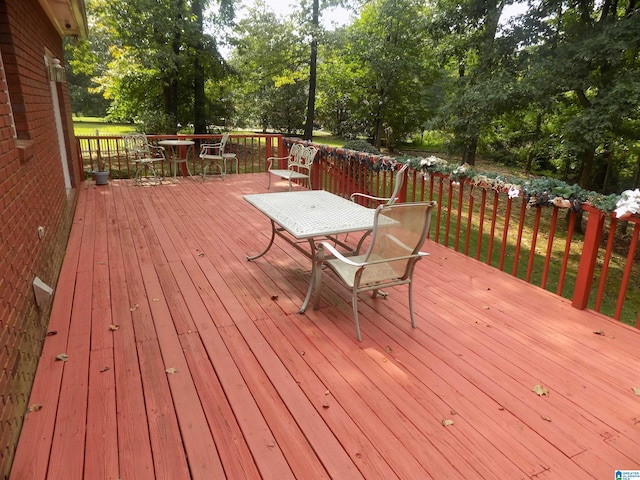 view of wooden terrace