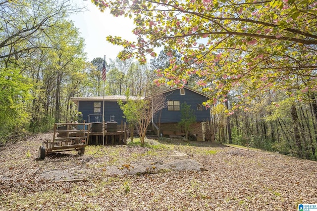 exterior space with a wooden deck