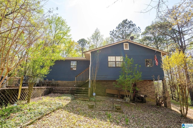 view of rear view of property