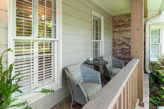 balcony with covered porch