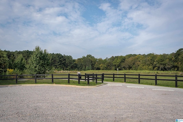 exterior space featuring a rural view