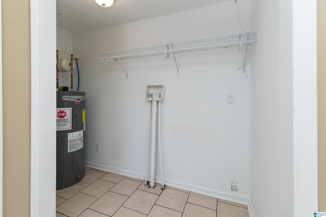 interior space featuring electric water heater