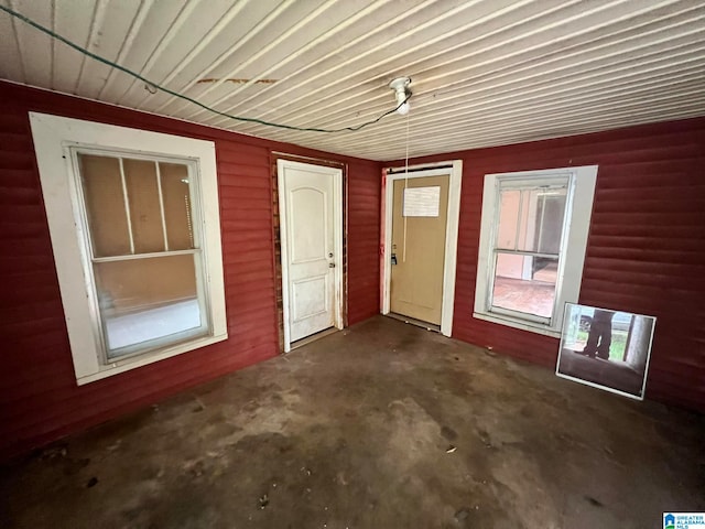 interior space with a patio area