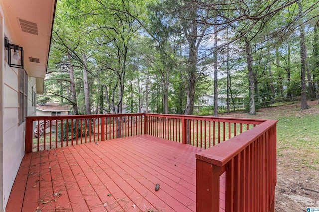 view of wooden deck