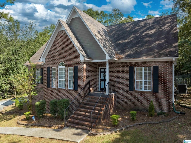 view of front of property featuring central AC