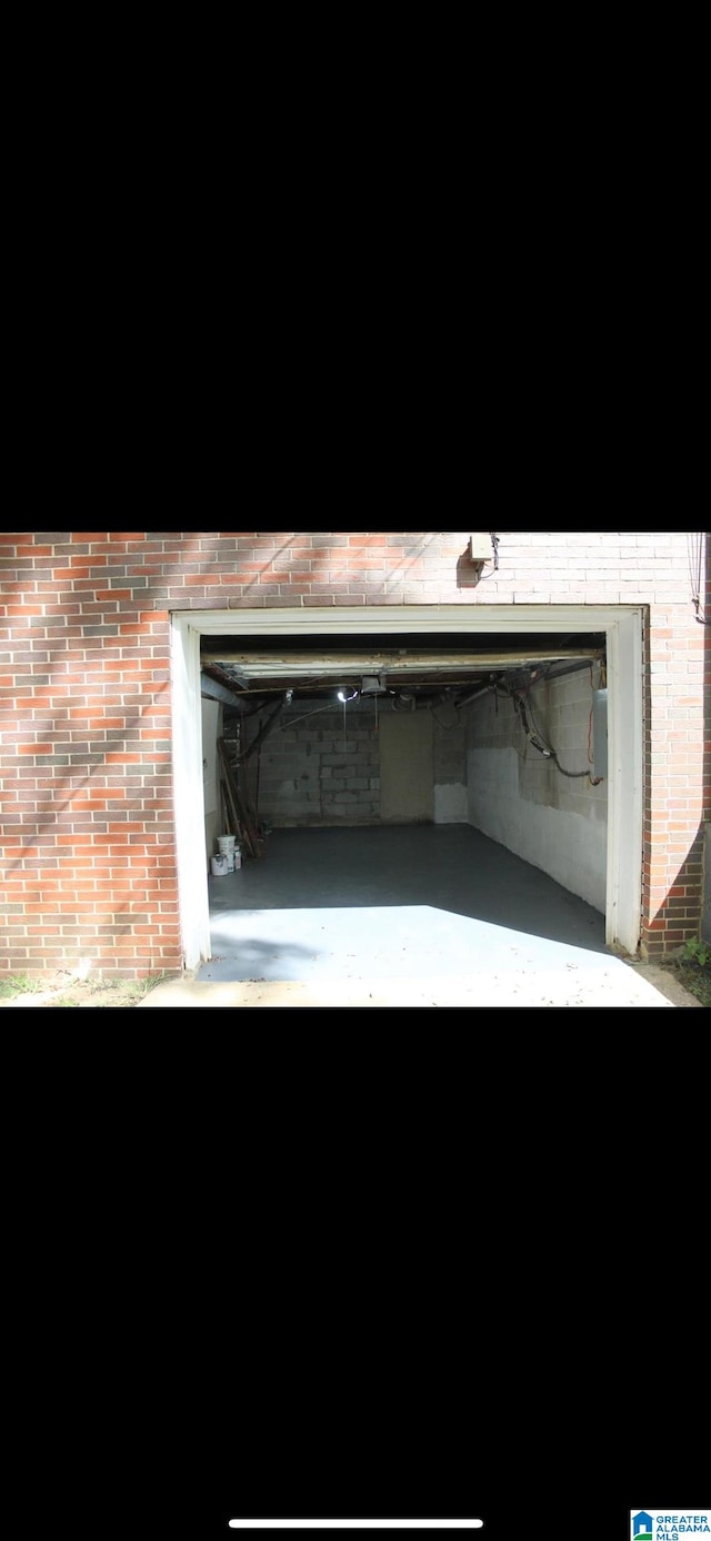 view of storm shelter