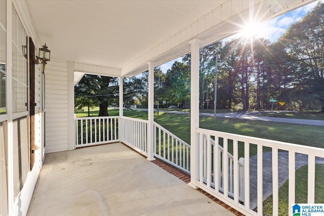 exterior space with a porch