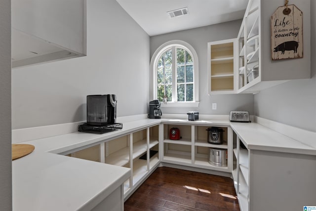 kitchen featuring dark hardwood / wood-style flooring