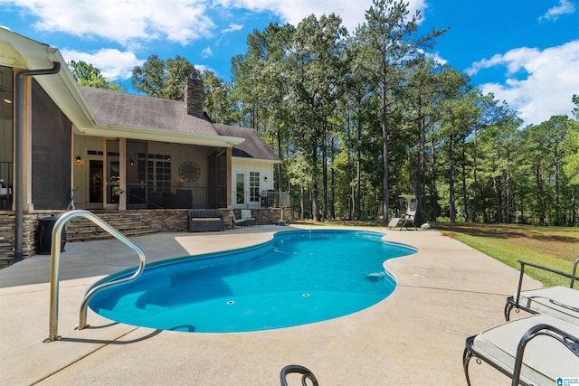 view of pool with a patio area