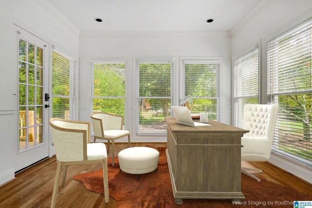 sunroom / solarium with a healthy amount of sunlight