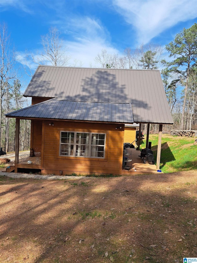 exterior space featuring a deck