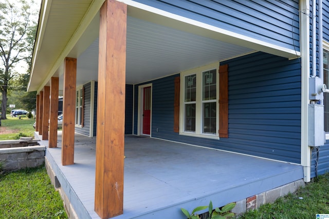 view of patio / terrace featuring covered porch