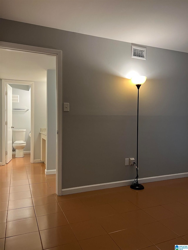 interior space featuring tile patterned flooring