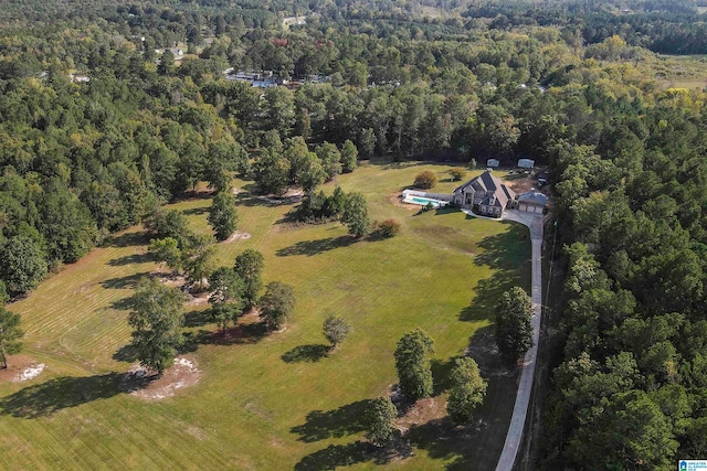 drone / aerial view with a rural view