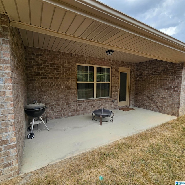 view of patio with grilling area