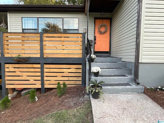 view of doorway to property