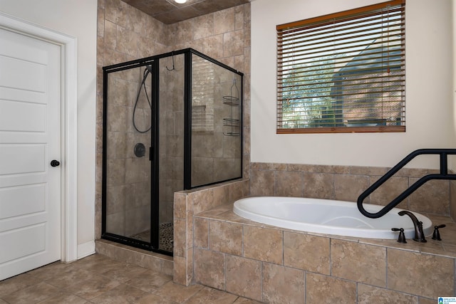 bathroom with plus walk in shower