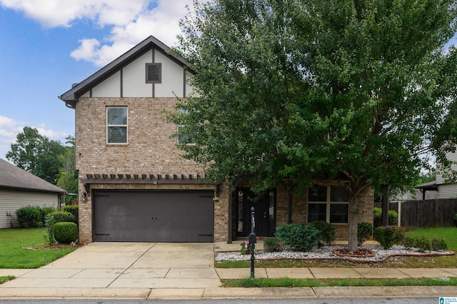 view of front facade with a garage