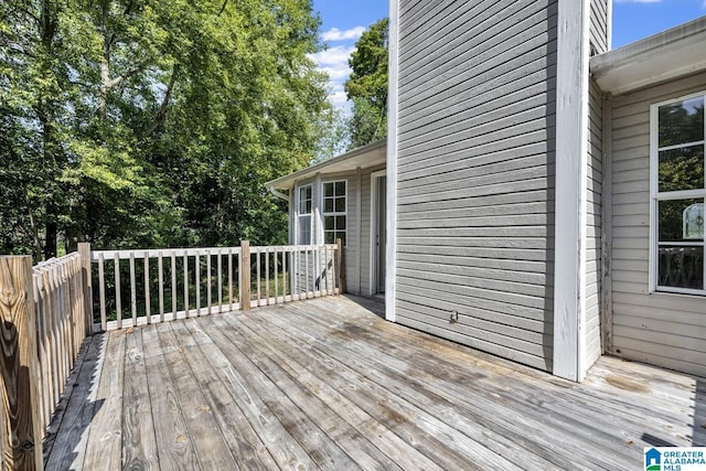 view of wooden deck