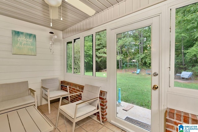 sunroom featuring a wealth of natural light