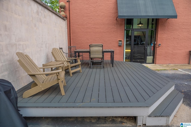 view of wooden deck