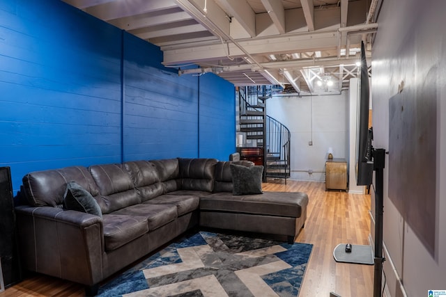 interior space with wood-type flooring