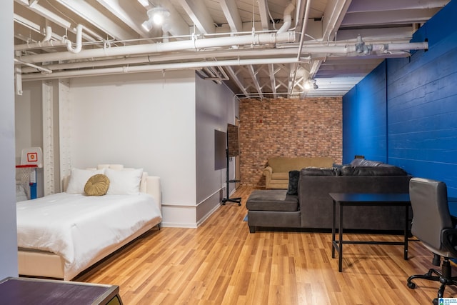 bedroom featuring wood-type flooring