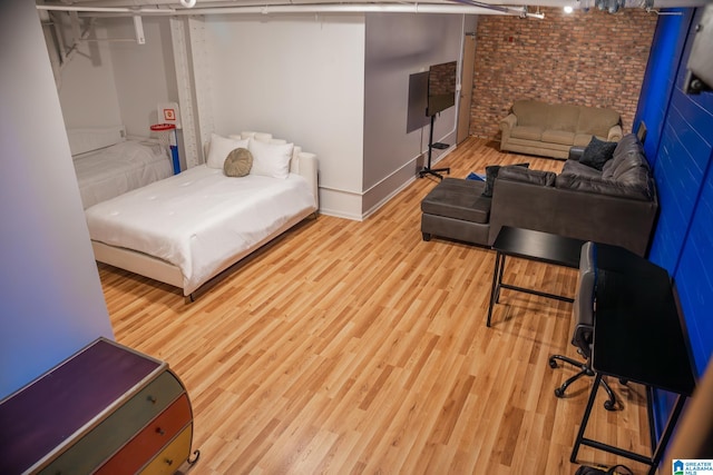 bedroom featuring light hardwood / wood-style flooring