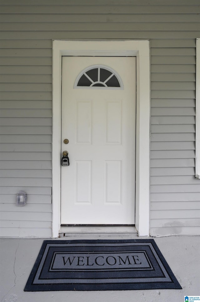 view of doorway to property