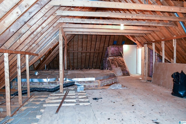 view of attic