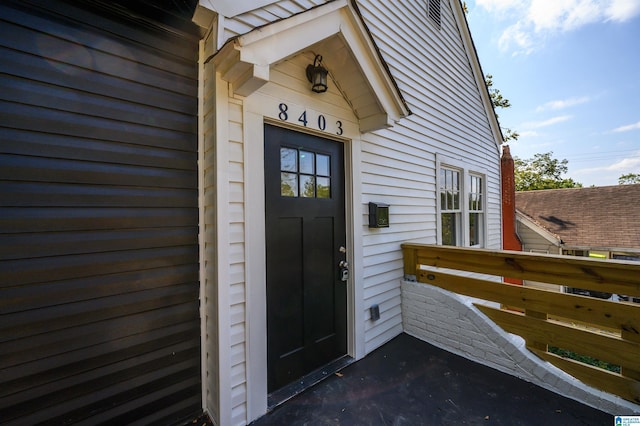 view of doorway to property