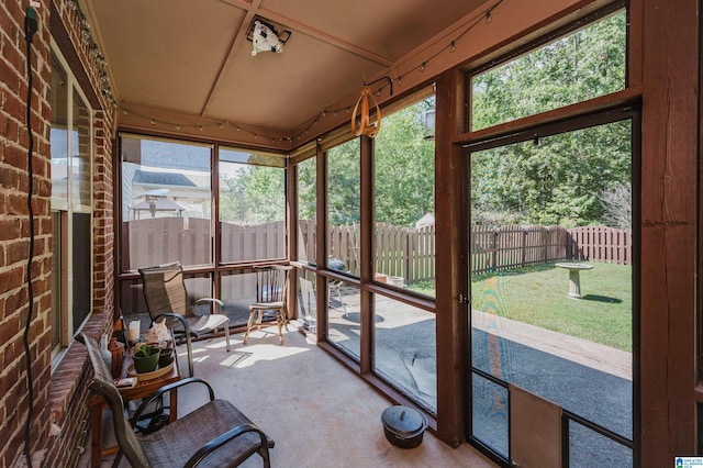 view of sunroom / solarium