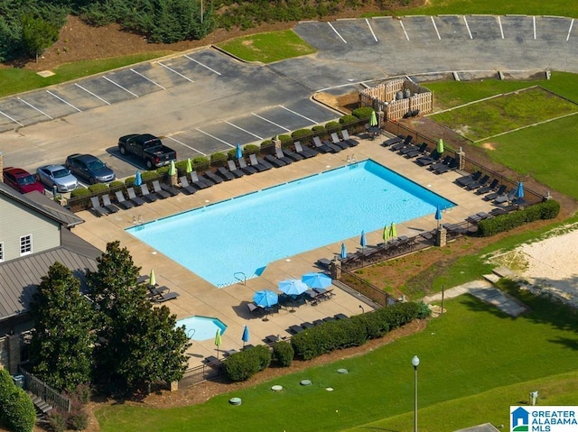 view of pool with a patio area