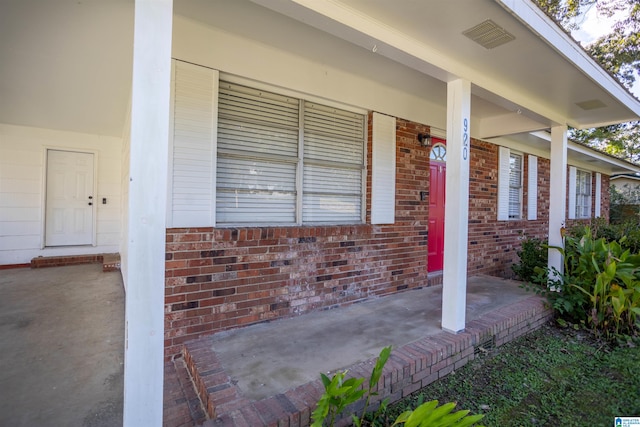 view of patio / terrace with a porch