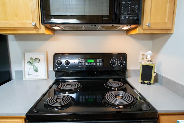 kitchen featuring black appliances