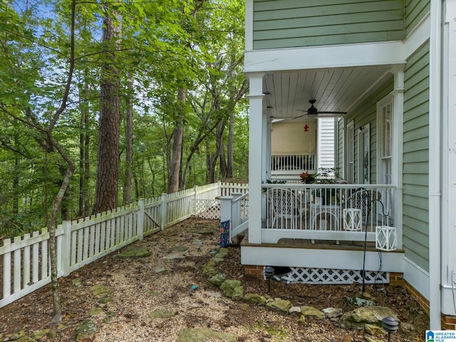 view of yard featuring a porch