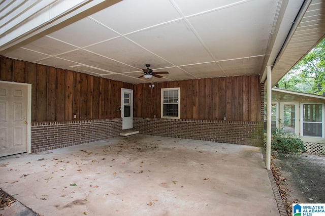 view of patio / terrace featuring ceiling fan