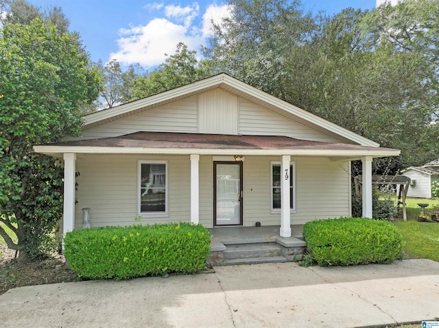 bungalow with covered porch