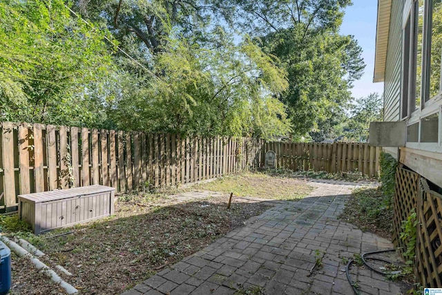 view of yard with a patio