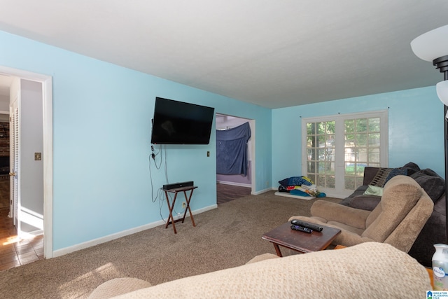 view of carpeted living room