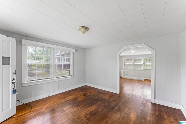 interior space featuring dark hardwood / wood-style floors