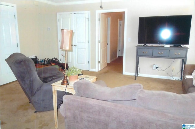 view of carpeted living room