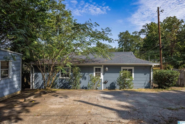 view of front of home