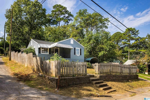 view of bungalow