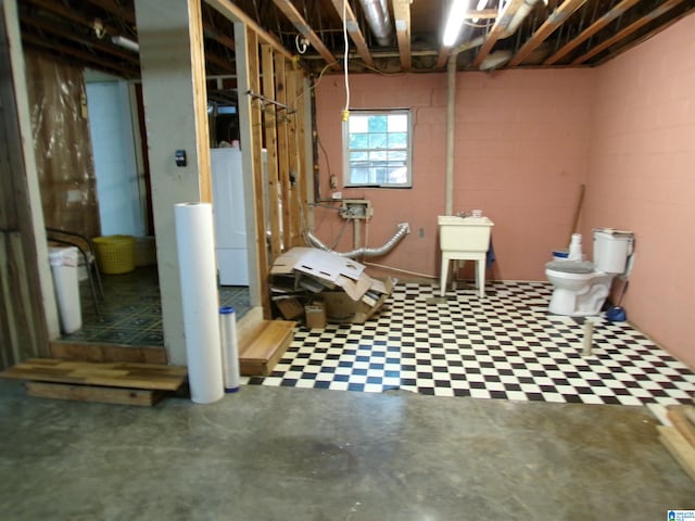 view of basement