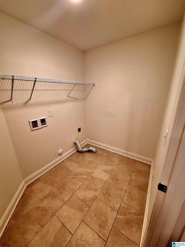 laundry room with hookup for a gas dryer, electric dryer hookup, and hookup for a washing machine